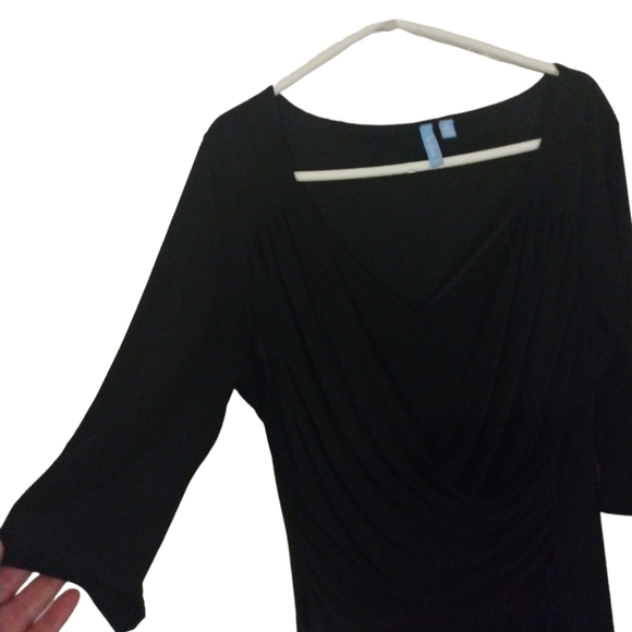 Timeless Blk. Shapewear Dress b-slim Pullover Crossover Drape Bodice Cocktail 2X - Picture 2 of 9